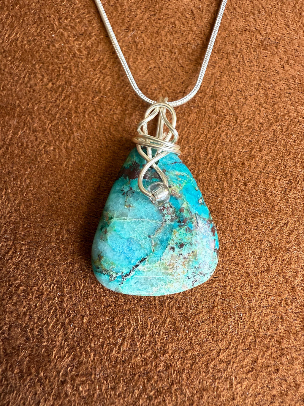 Shattuckite Chrysocolla Pendant