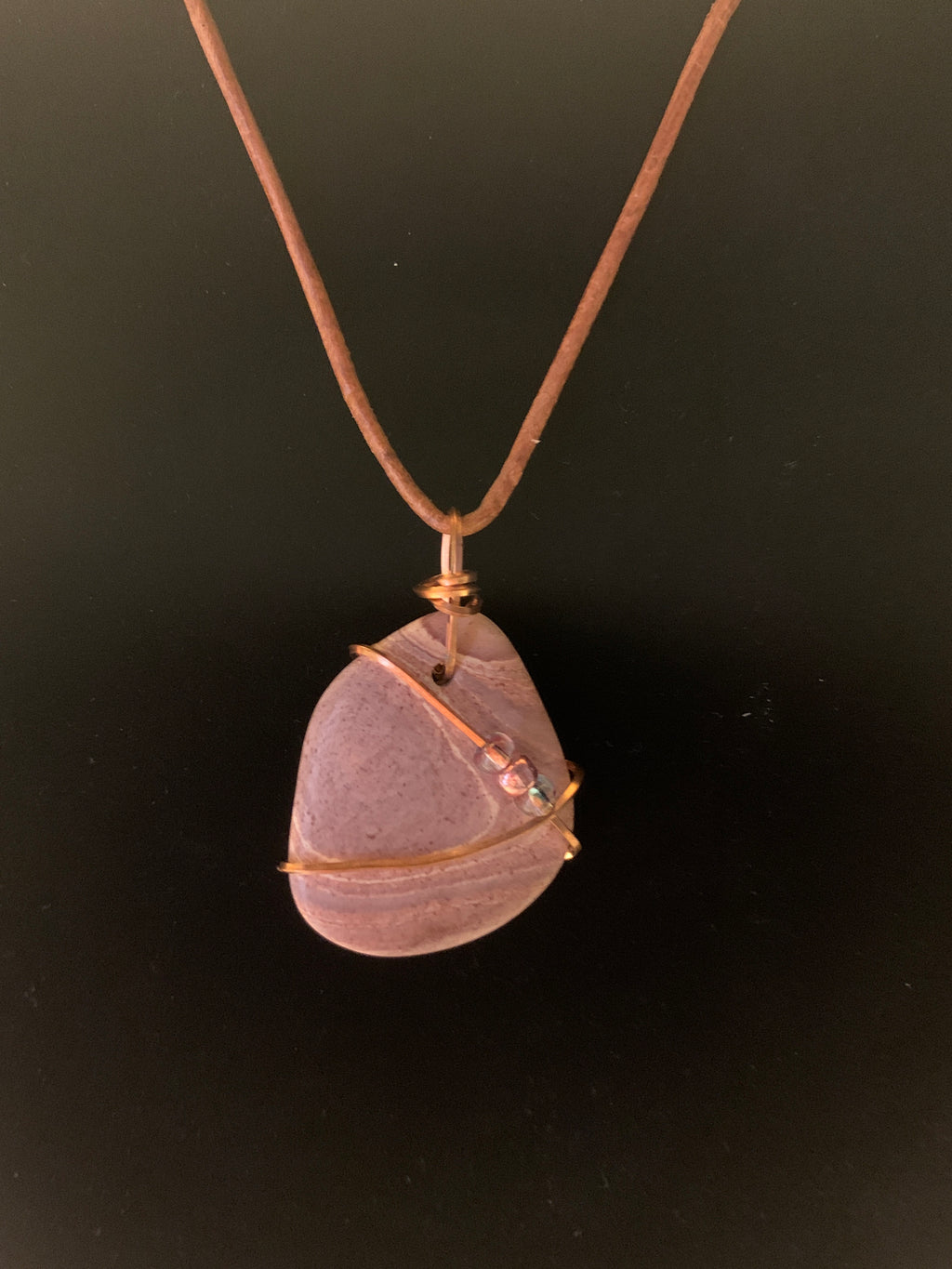 Jasper Wonderstone wire wrapped pendant