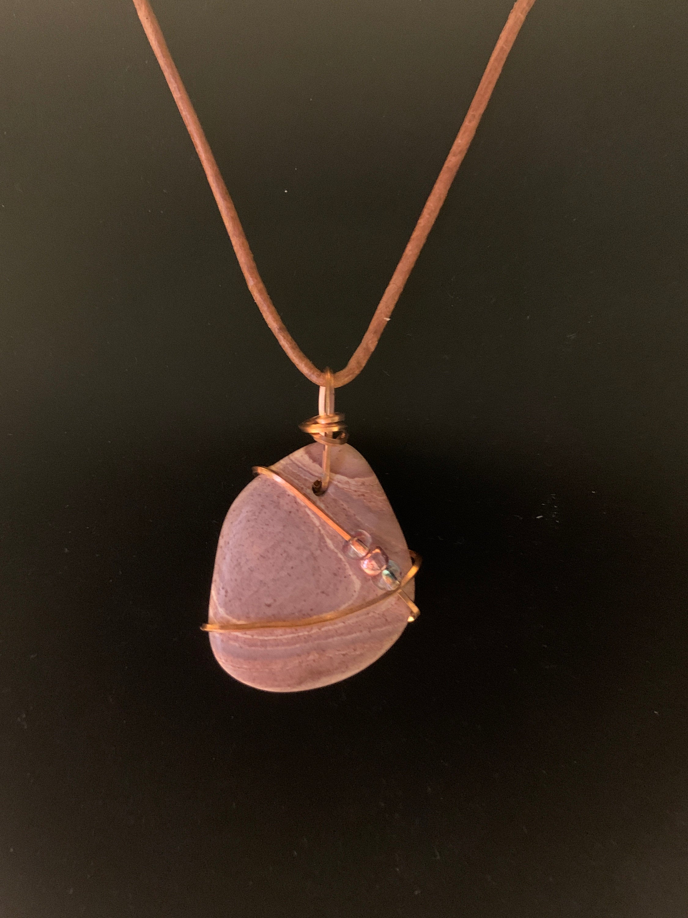 Jasper Wonderstone wire wrapped pendant