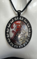 Red & Black Swirling Crazy Lace Agate