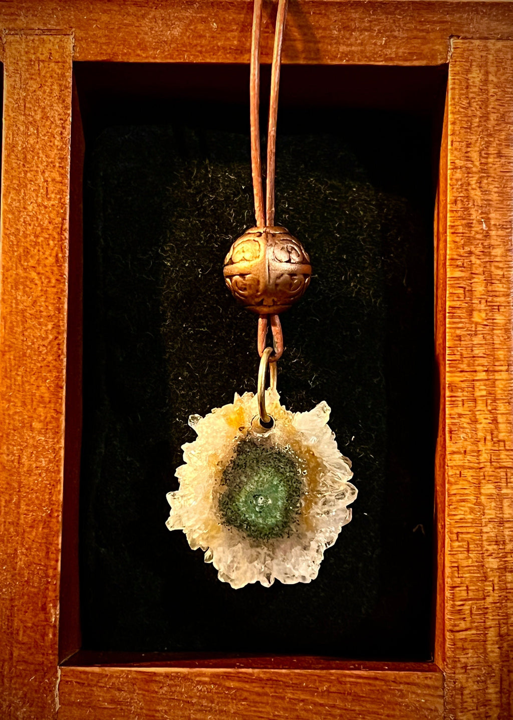 Agate Geode Crystal Pendant