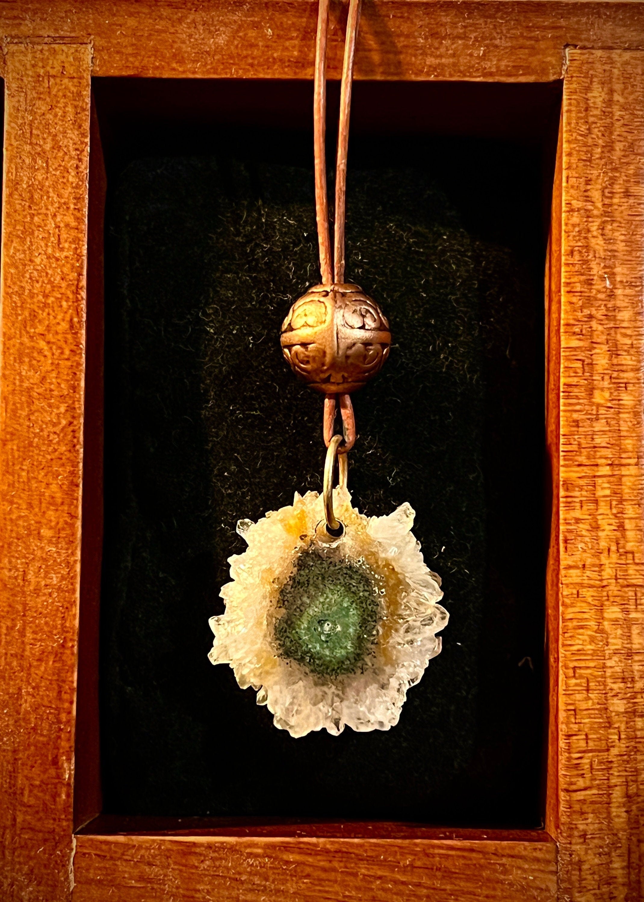 Agate Geode Crystal Pendant