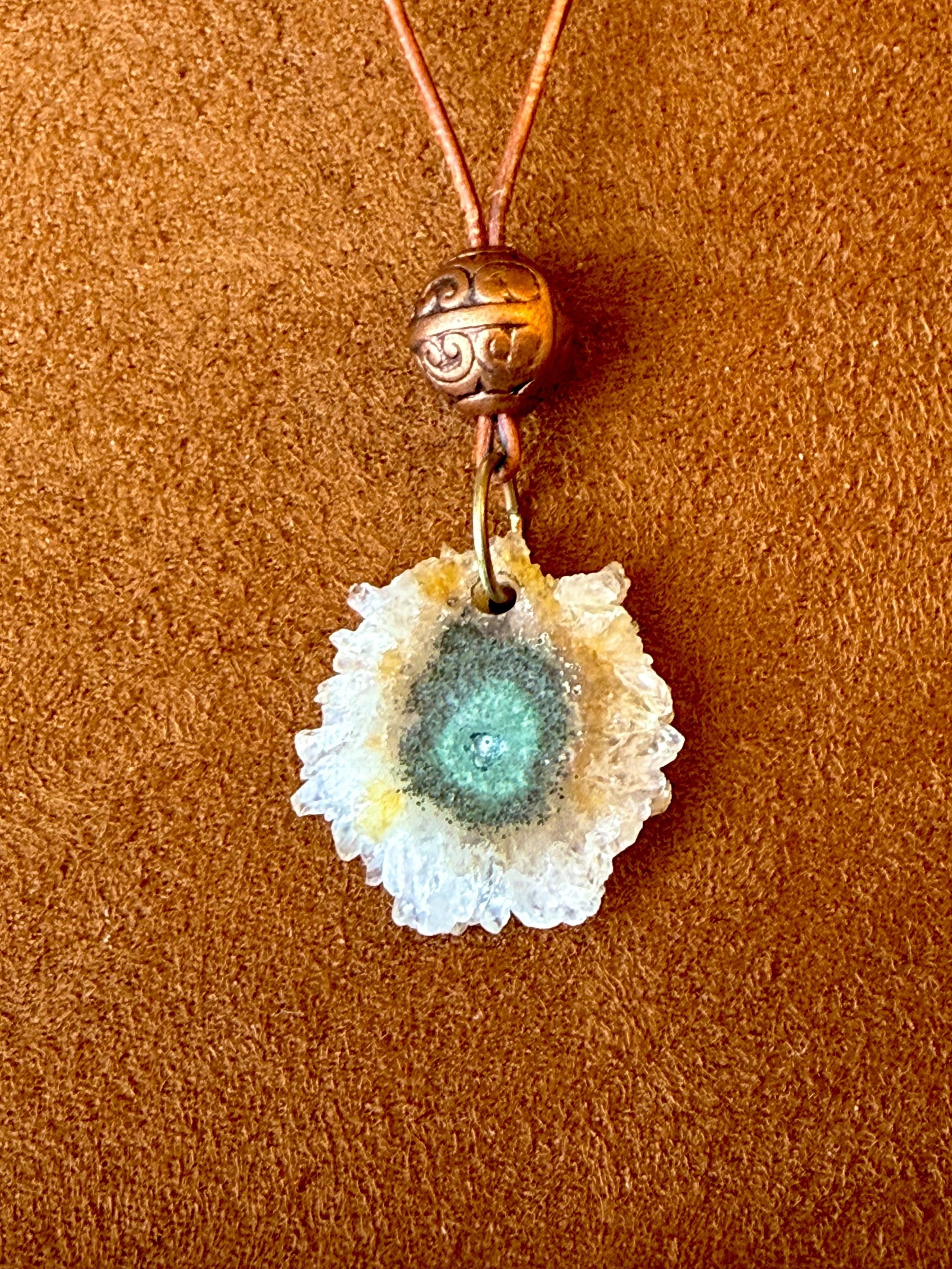 Agate Geode Crystal Pendant