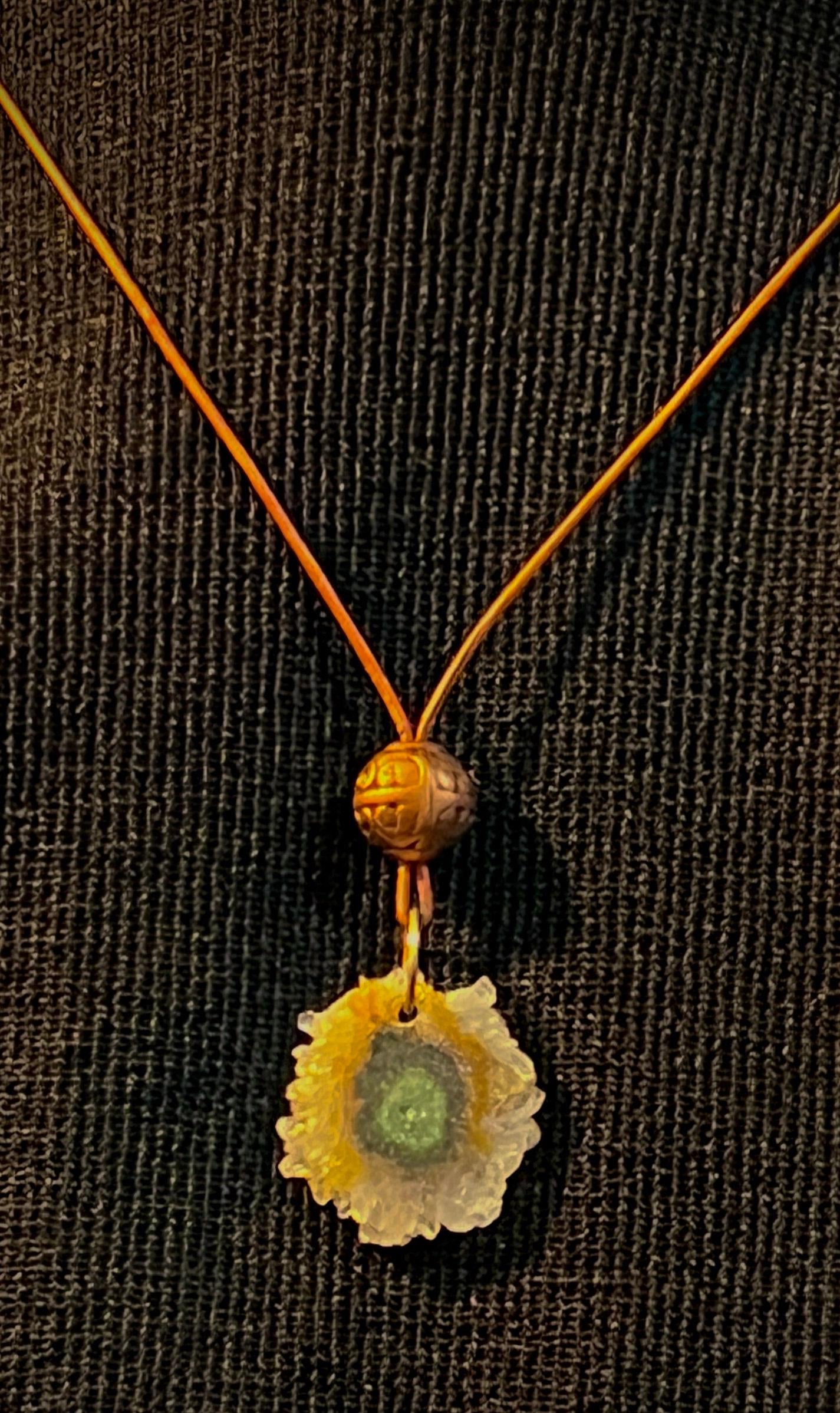 Agate Geode Crystal Pendant