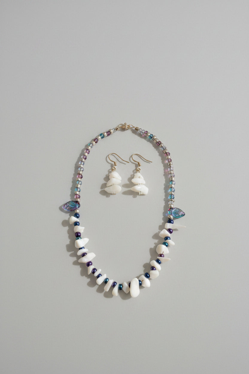 Fire Opal Necklace with matching earrings
