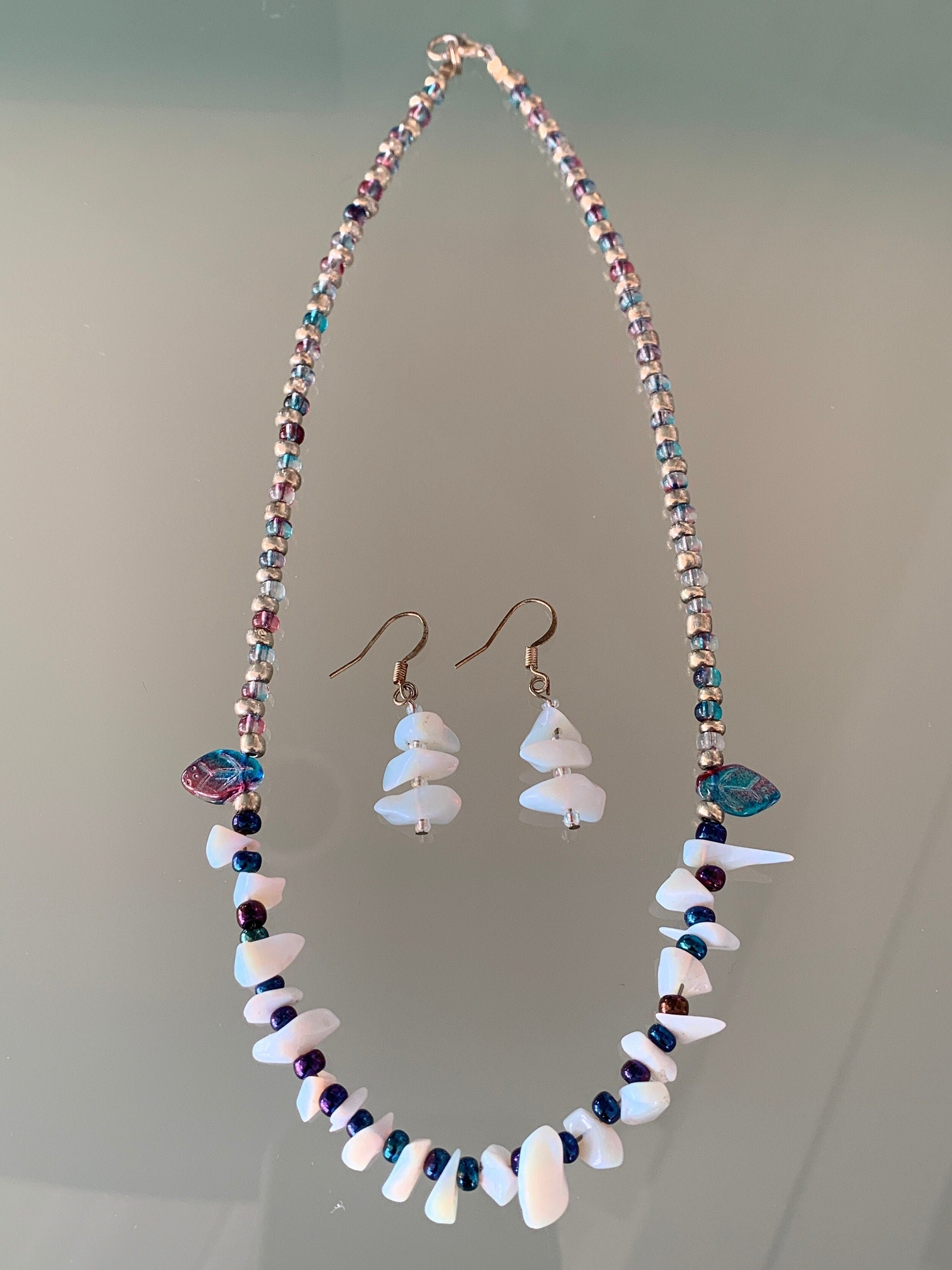 Fire Opal Necklace with matching earrings