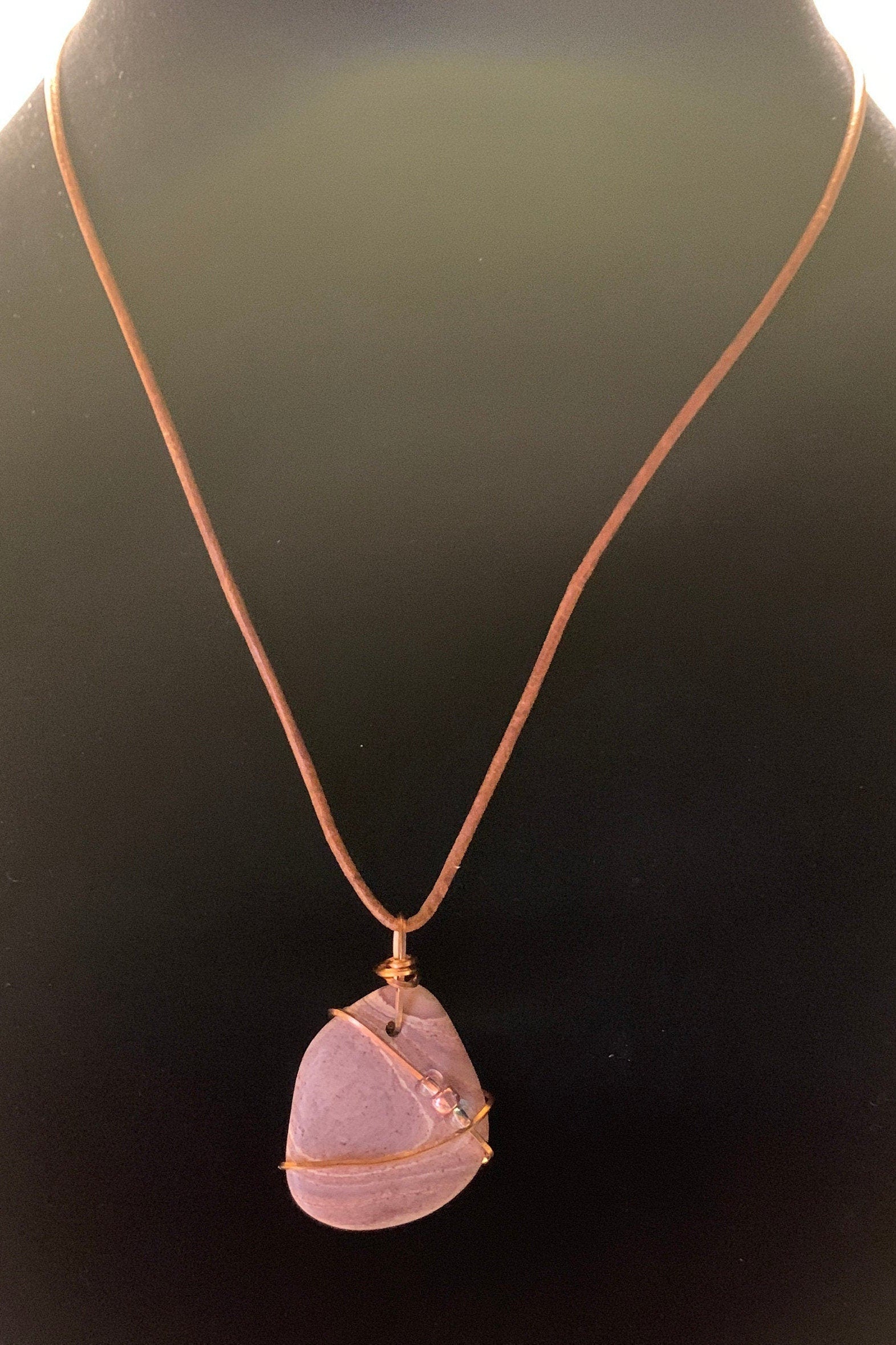 Jasper Wonderstone wire wrapped pendant