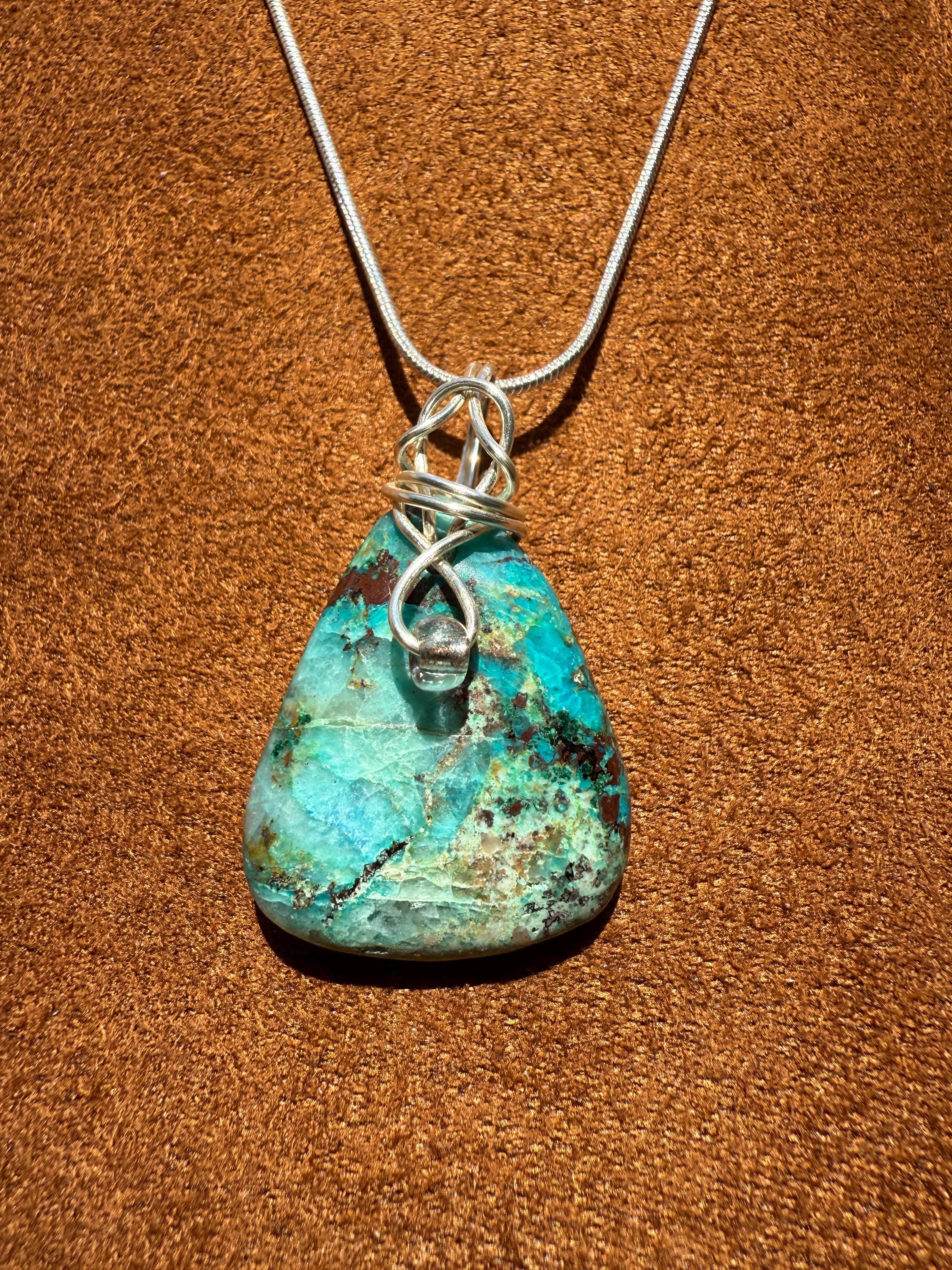 Shattuckite Chrysocolla Pendant